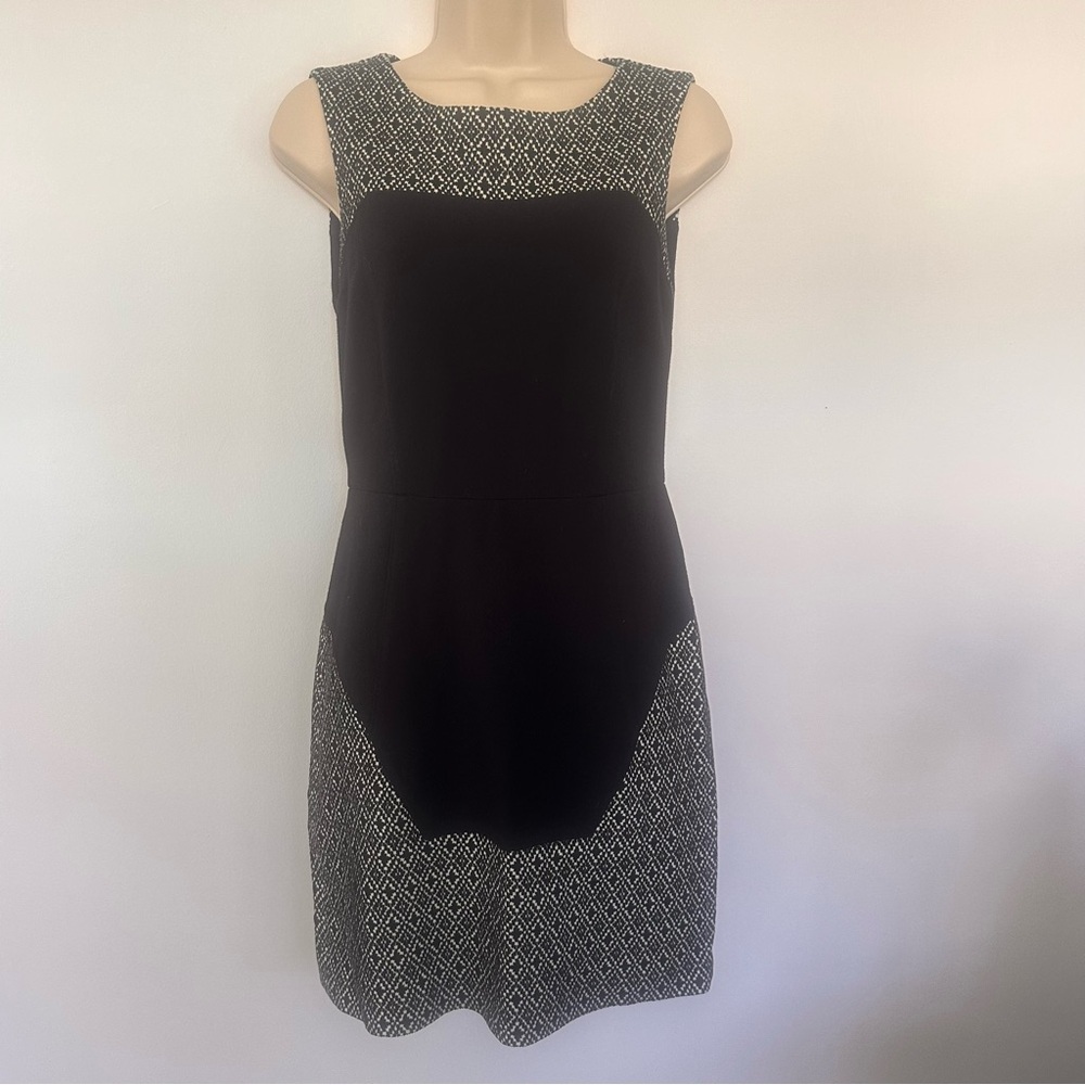 Tibi Women’s Black and White Geometric Patterned Dress Size 4